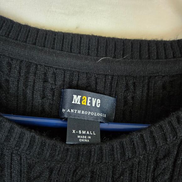 Maeve Anthropologie Contrast Sleeve Sweater Womens XS Sheer Sleeve 0840 - Picture 6 of 12